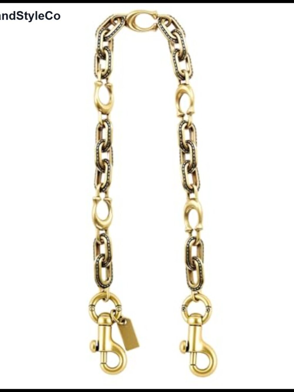 Gold Bag Chain Charm Purse Extender Wallet Chain 44cm Metal Clasp